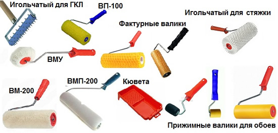 Выбор валиков